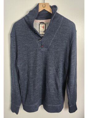 Relwen Men's Sz. L Ridge Twist Shawl Top In Blue